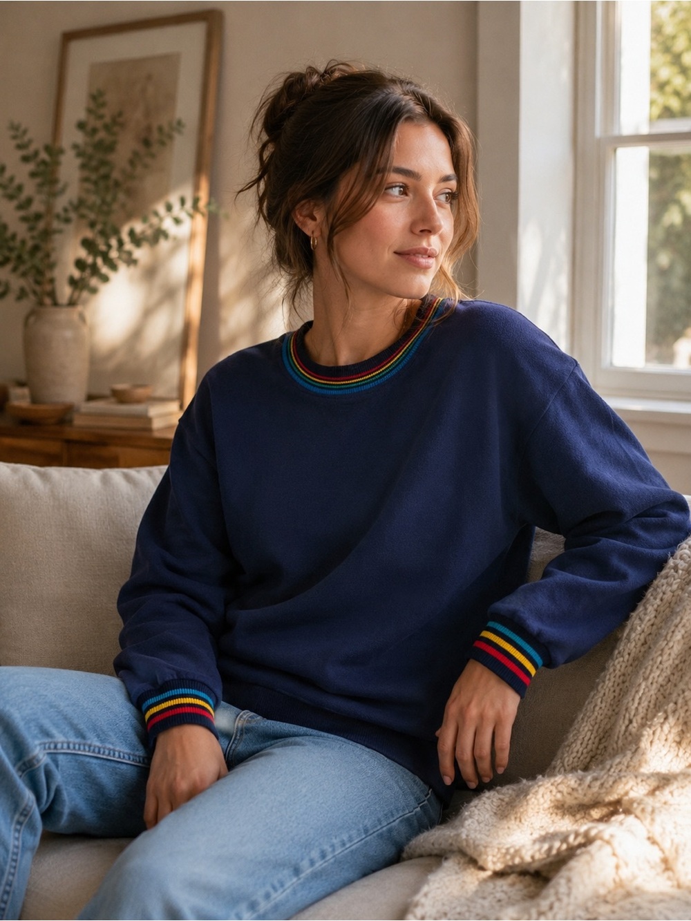 Long Sleeve Crewneck Sweater Size S